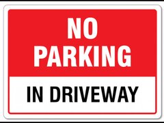 No parking in driveway