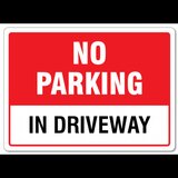 No parking in driveway